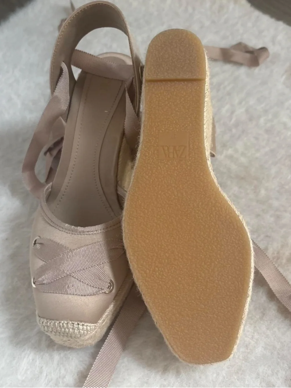 Zara wedges lace up